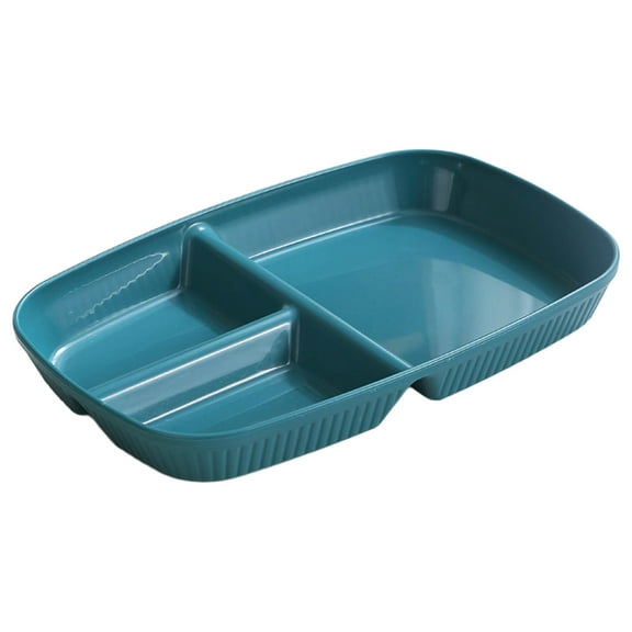 Divided Plates 10.5In for Adults, Portion Control Bariatric Plate, Wheat Straw Plates with 3 Compartments, Reusable Portion Control Plates(Green)