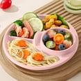 thumbnail image 1 of Divided Plates, 5-Compartment Portion Control Plate for Kids and Students, Microwave and Dishwasher Safe, Made from Recyclable Natural Grain Fiber Straw Fiber, 1 of 6