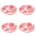 thumbnail image 1 of Divided Plates for Adults 4 Packs Unbreakable Portion Control Plate Sectioned with Dividers, 7.7'' Plastic Food Separator Dinner Plates Lightweight Compartment Reusable Portion Control Plates, 1 of 6