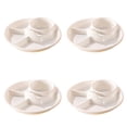 thumbnail image 1 of Divided Plates for Adults 4 Packs Unbreakable Portion Control Plate Sectioned with Dividers, 7.7'' Plastic Food Separator Dinner Plates Lightweight Compartment Reusable Portion Control Plates, 1 of 6