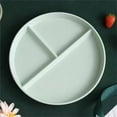 thumbnail image 1 of Divided Plates,Unbreakable Divided Plate,3-Compartment Portion Control Plates,Microwave & Dishwasher Safe Wheat Straw Plates,Heavy-Duty Divided Dinner Plate,8.7 inch Reusable Dinnerware (Green), 1 of 6
