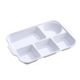 thumbnail image 1 of Divided Plates for Adults Kids, Reusable Compartment Plates with Dividers for Dinner Restaurant Family Party, Dishwasher & Microwave Safe (White), 1 of 6