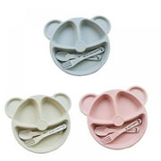 AMAZING FASHION DECORATION Divided Plates with Deep Sides for Easy Baby, Toddler, Child Feeding,Pack of 1