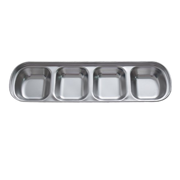 Divided Sauce Dish Restaurant Soy Sauce Dish Four-grid Dipping Sauce Dish