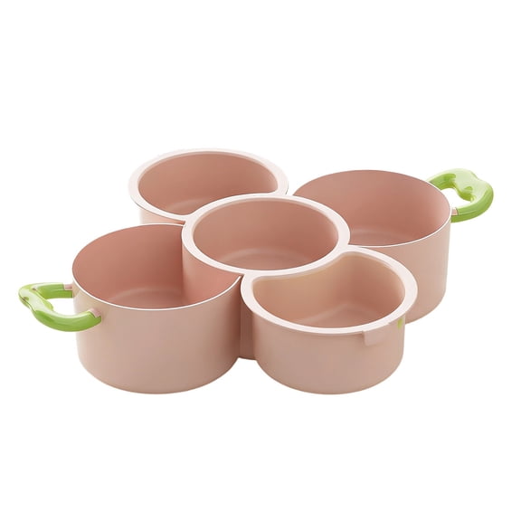 Divided Serving Platter, Divided Serving Dish with Handle, Multi-Compartment Divided Veggie Tray, Multifunctional Fruit Bowl Snacks Box Container, Suitable for Kitchens, Travel, and Picnics