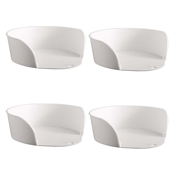 Divided Serving Platter, Kitchen Tray with Multi Compartment Design — Round Ingredient Organizer, Made of Plastic Hot Pot Dish Tray for Home Dining