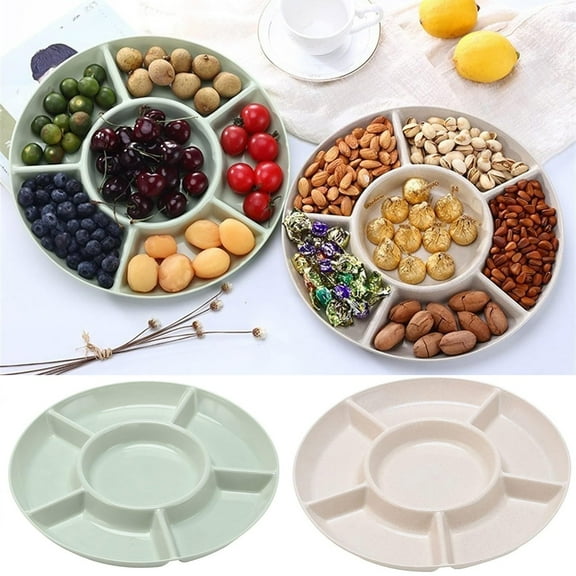 Divided Serving Platter Tray Snack Dish Appetizer Dried Fruits Nuts Candy Party Entertaining Food Server , Kitecy Divided Serving Platter Snack Nut Tray Dried Fruit Snack Dish
