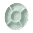 thumbnail image 1 of Divided Serving Tray, 9inch 5 Compartment Appetizer Veggie Plate, for Serving Food, Snack, Nuts, Candy, Dried Fruit, Veggies, Mint Green, 1 of 8