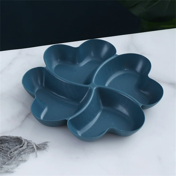Divided Serving Tray,Appetizer Sectioned Platter,Dessert Serving Dish,Plastic Snack Serving Tray,Unbreakable Chip and Dip Divided Serving Plates,Segmented Candy Box Household Nut Box Living Room