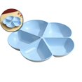 thumbnail image 1 of Divided Serving Tray, Appetizer Sectioned Platter, Dessert Serving Dish, Reusable Plastic Snack Plates, Round Relish Tray, 4 Compartment for Chips and Dip Veggies Candy Nut Fruit, 1 of 6