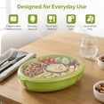 thumbnail image 1 of Divided Serving Tray with Lid, 5 Removable Compartments Snack & Veggie avocado shaped Tray with Center Dip Bowl, Portable Food Storage Container for Fruit, Charcuterie, Travel, Work & Parties, 1 of 3