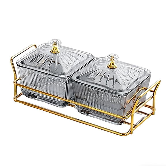 Divided Serving Tray with Lid and Handle,Removable Nut Serving Platter Snack Box,Creative Clear Divided Servings Platter,Portable Platters for Candy Fruits,Nuts and Snack Party