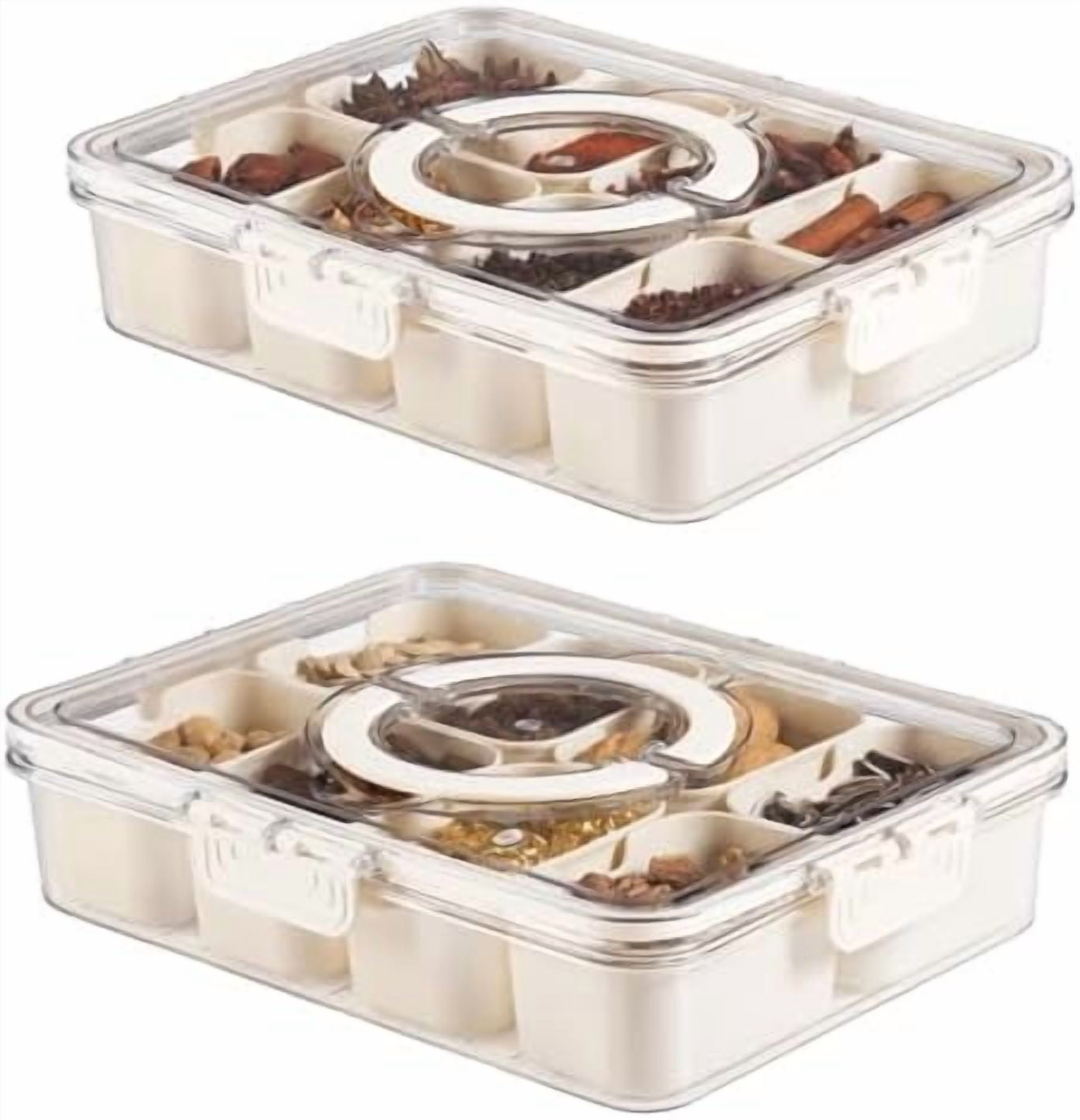 Divided Serving Tray with Lid and Handle - Snackle Box Charcuterie ...