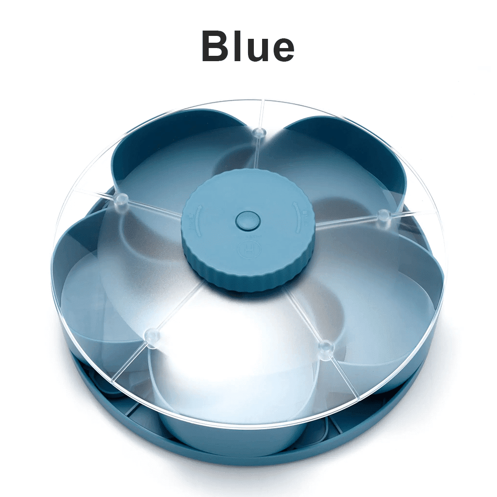 Divided Serving Tray with Lid and Handle, Stackable Snackle Box ...