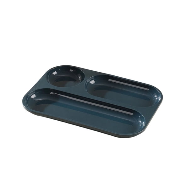 Divided Serving Tray,RectangularCompartment Snack Plate Portion Control Dish for Dining Table Picnic Camping