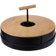 thumbnail image 1 of Divided Serving Tray with Bamboo Lid, Sectional Platter for Table Events, 1 of 7