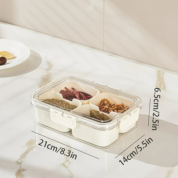 Divided Serving Tray with Lid , Food Storage Container, Snack Box, 8 Compartment Snack Containers, Fruit Storage Containers