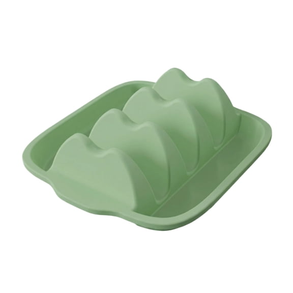 Divided Silicone Taco Plate, Mint Green, 1 Pack, for Home Kitchen Dining Taco Serving