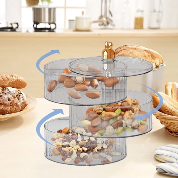 Divided Snack Box Container with Lid and Handle, Portable Snack Organizer for Parties and Picnics, Food-Grade Plastic Storage Tray White