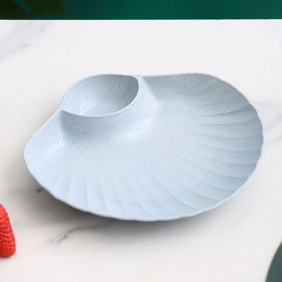 Divided Snack Serving Tray with Compartment, Plastic Chip and Fry Platter for Home Kitchen Party Tableware