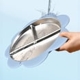 thumbnail image 1 of Divided Toddler Plate, Suction Anti-slip, 1 Pack Blue, Food Grade Stainless Steel for Baby Kids Complementary Food, 1 of 4