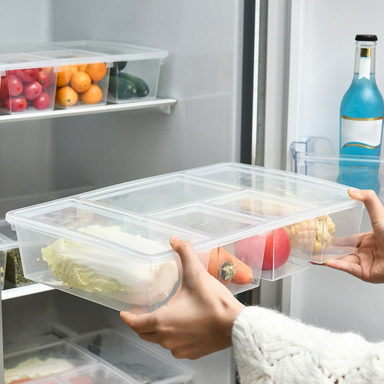 1pc PP Food Storage Box, Clear Refrigerator Storage Box For