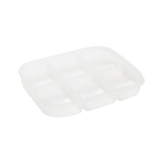 Divided Veggie Tray With Lid Snackle Box Food Storage Containers-6 Compartment Reusable Food Preserving Tray For Fridge, Organizer For Meat, Fruits, Snacks,Nuts