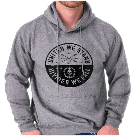 Divided We Fall Defend Freedom Skull Hoodie Sweatshirt Women Men Brisco Brands S