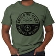 thumbnail image 1 of Divided We Fall Defend Freedom Skull Men's Graphic T Shirt Tees Brisco Brands S, 1 of 6