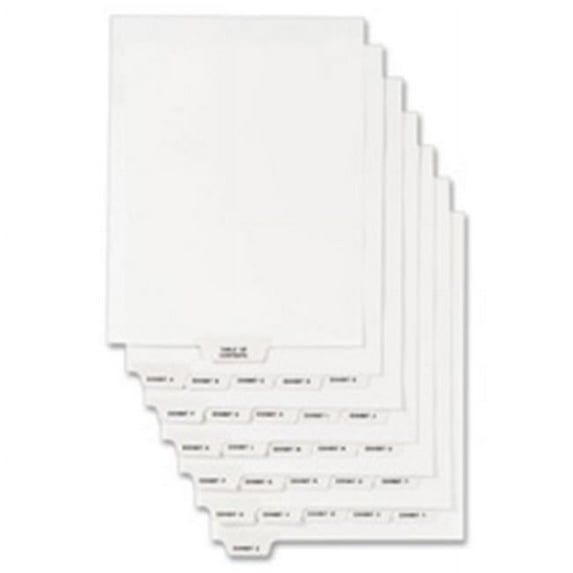 Divider, Exhibit D, Bottom Tab, 8.5 in. x 11 in., 25-PK, White