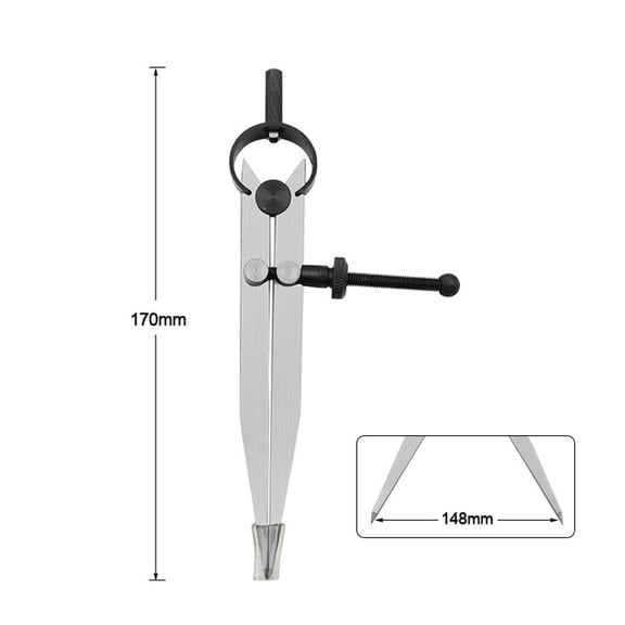 Divider Wing Creaser DIY Leathercraft Rotating Line Scribing Gauge Caliper Tool