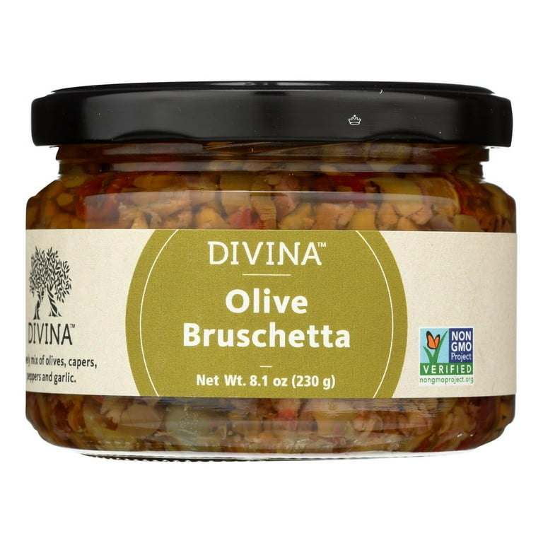 Divina All-Natural Marinated Olive Bruschetta, 8.1 Oz. - Walmart.com