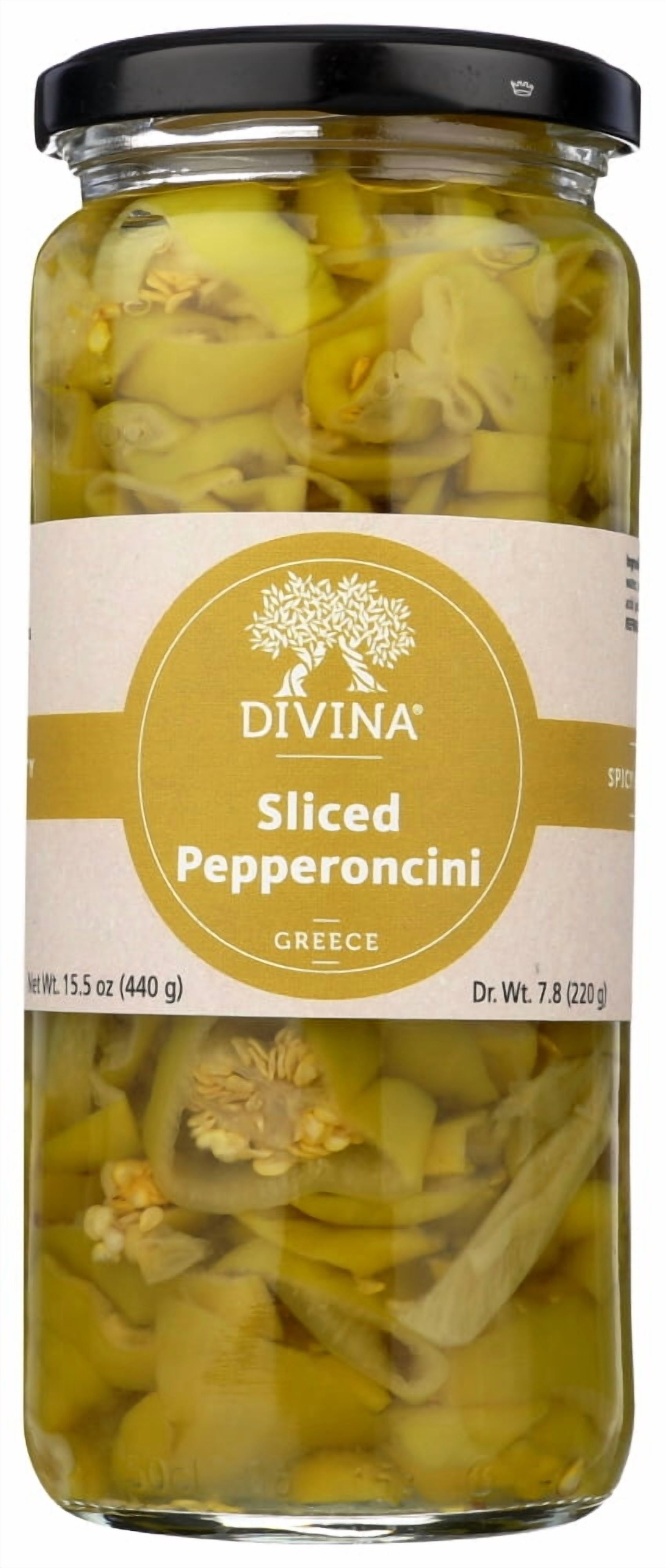 Divina All Natural Sliced Pepperoncini, 7.75 oz.