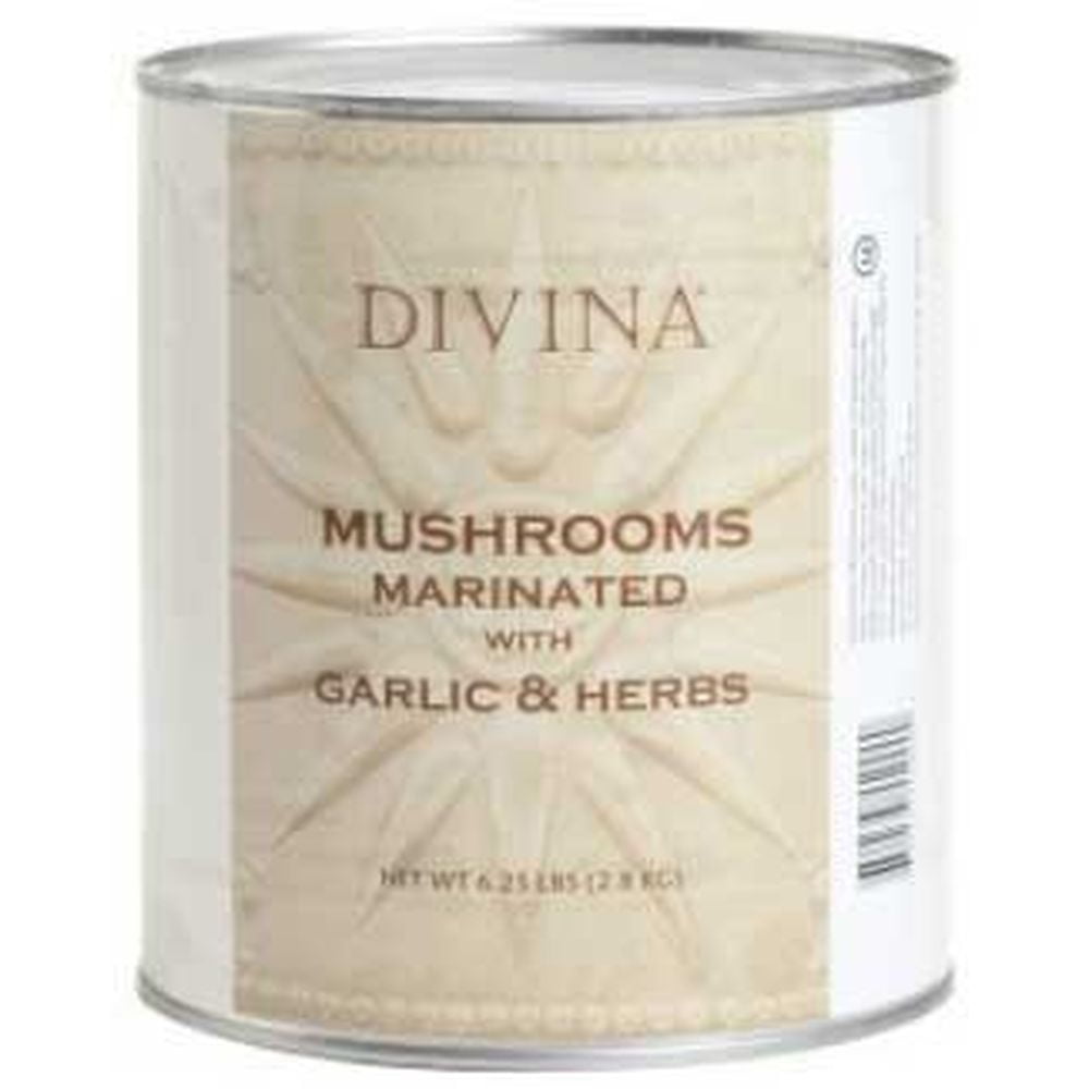Divina Garlic and Herbs Marinated Mushrooms, 6.25 Pound -- 2 per Case.