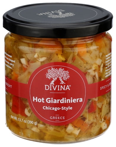 Divina Giardiniera Hot Chicago Style 13.7 oz (Pack of 6)