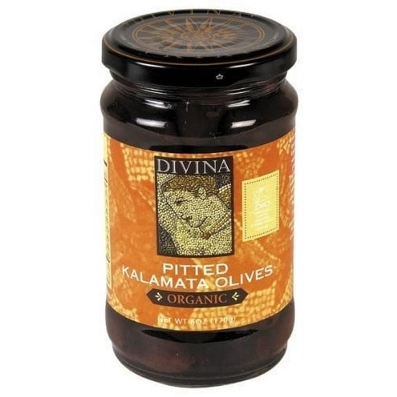 Divina, Olives, Organic Kalamata Pitted, 10.2 Oz.