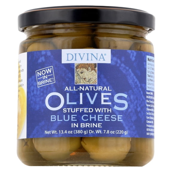 Divina, Olives, Stuffed With Blue Cheese, 13.4 Oz.