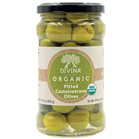 Divina Organic Castelvetrano Pitted Olives, 10.6 Ounce
