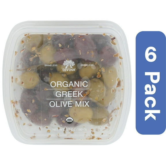 Divina Organic Greek Olive Mix 6.3 oz (Pack Of 6)