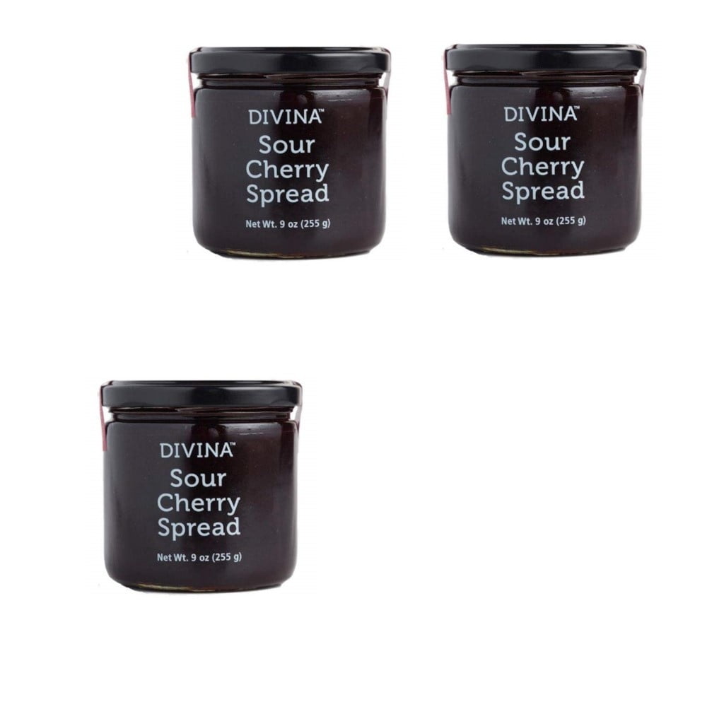 Divina Sour Cherry Spread, 9 oz, 3 Pack
