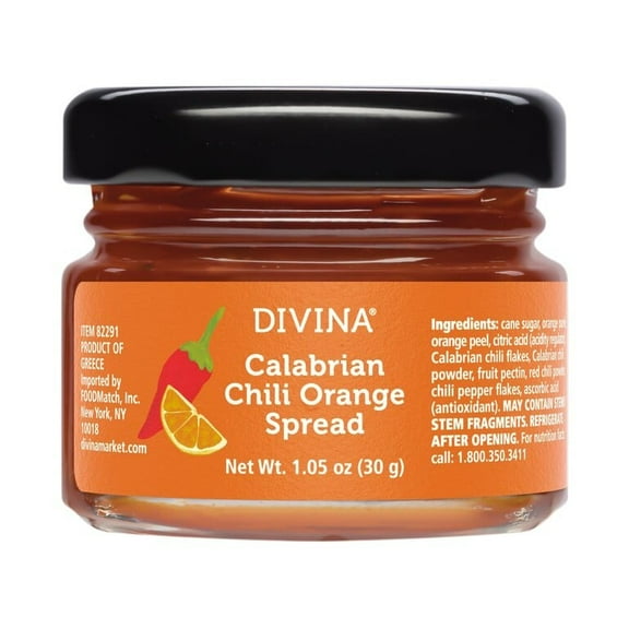 Divina Spread Chili Lime Orange Mini Jar 1.05 oz (Pack of 48)
