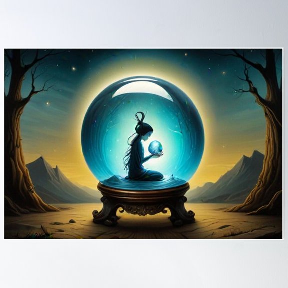 Divination Poster Wall Art, Modern Wall Decor For Living Room Bedroom, 12x18 UNFRAMED