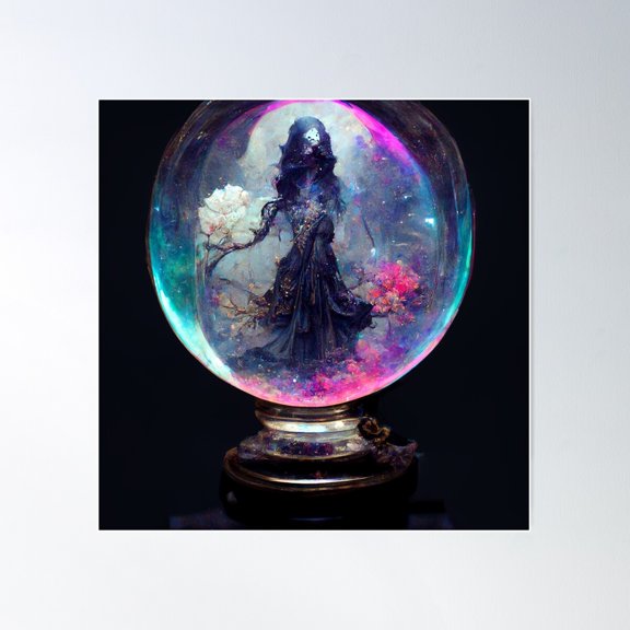 Divination Poster Wall Art, Modern Wall Decor For Living Room Bedroom, 16x16 UNFRAMED