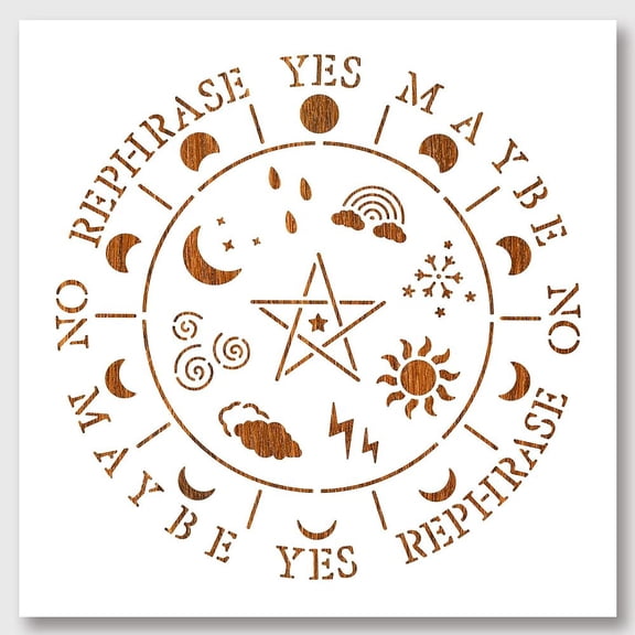 Divination Theme Stencil Symbols Stencils Resusable Stencils Square DIY Art and Craft Stencils 11.811.8 Inch for Paper Furniture Wall