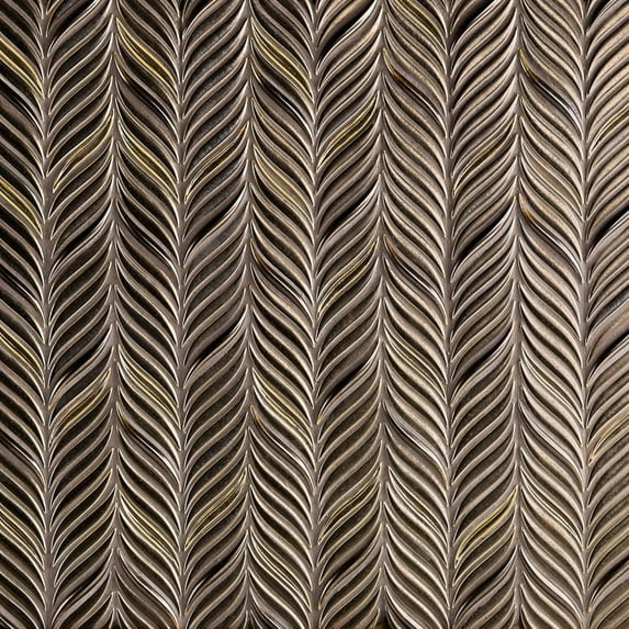 Divine Alula Metallic Copper 10 in. x 12 in. Glazed Ceramic Mosaic Tile (0.85 Sq. Ft.)