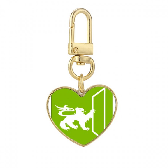 Divine Animals Abroad Cruel Ability Instructions Gold Heart Keychain Metal Keyring Holder