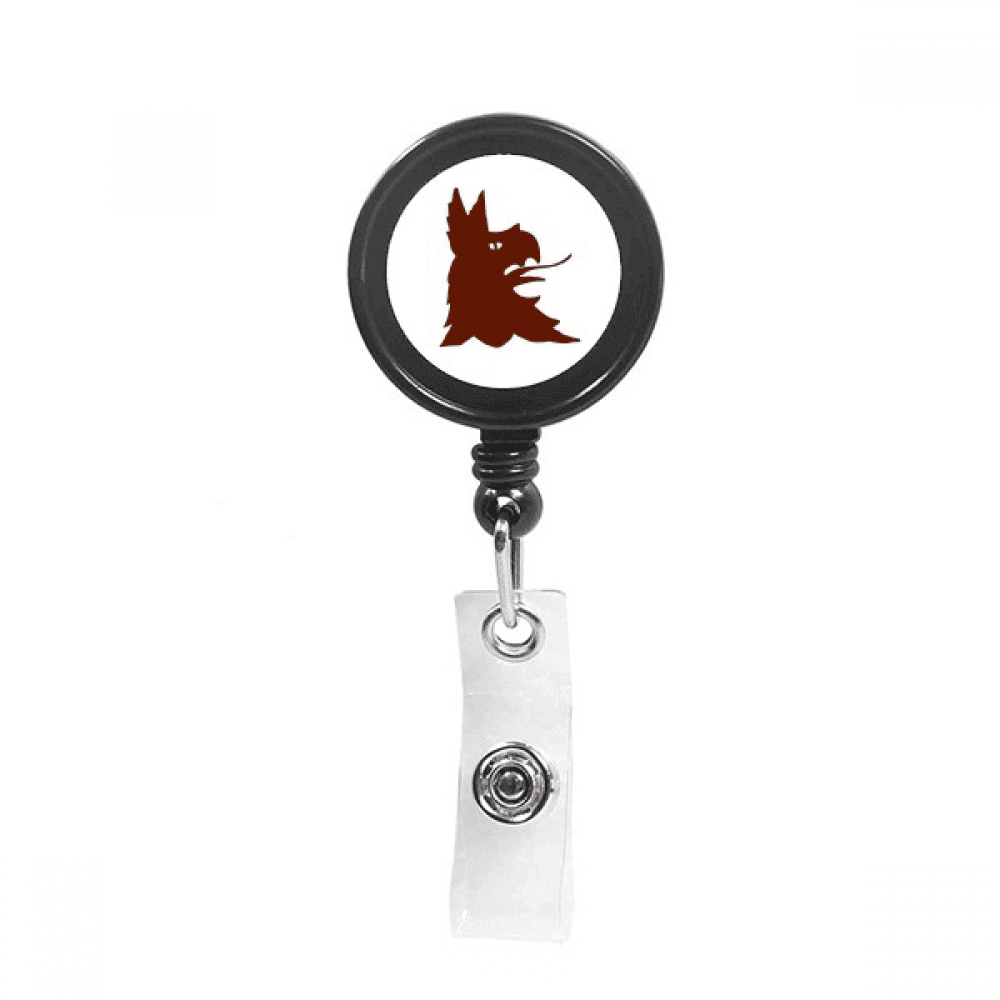 Divine Animals Fierce Ears Retractable Keychain Badge Holder ID Badge