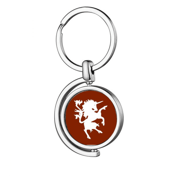 Divine Animals Foreign Ferocious Ability Unicorn Rotating Keychain Metal Keyring Holder