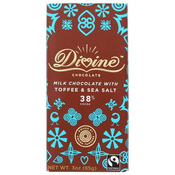 Divine Bar Chocolate Milk Toffee And Sea Salt, 3 Oz