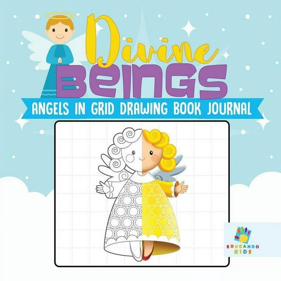 Divine Beings Angels in Grid Drawing Book Journal (Paperback)